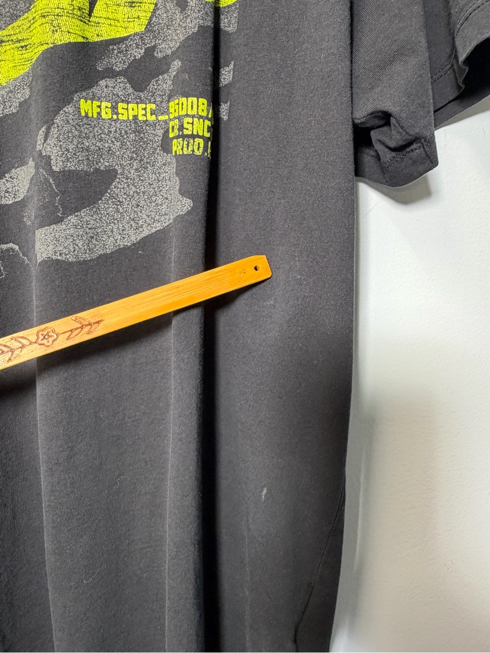 Fox Racing Motocross Graphic Tee Shirt Black Neon Yellow MFG SPEC Flaws - Picture 8 of 10
